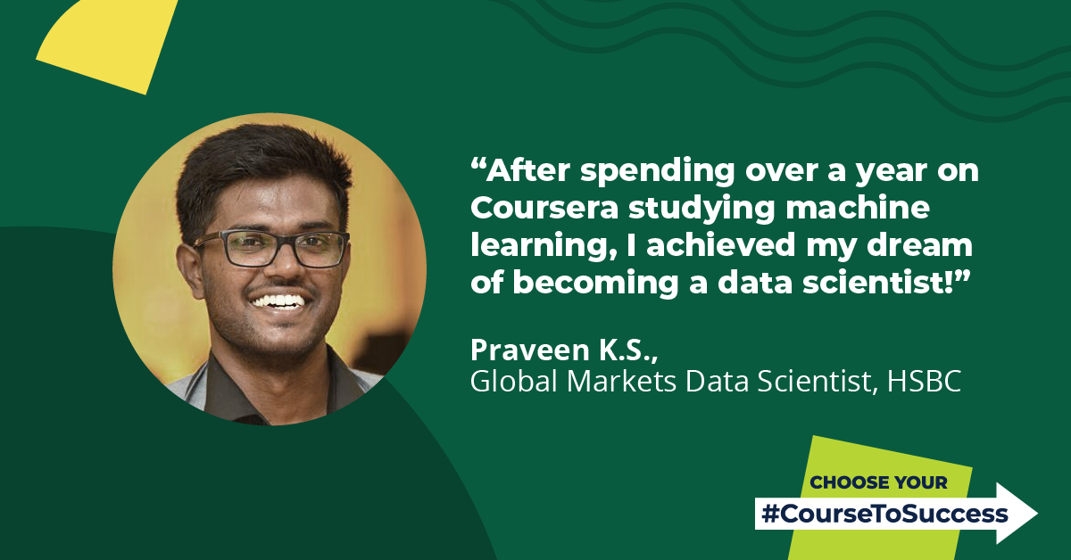 Praveen如何通过使用Coursera成为数据科学家